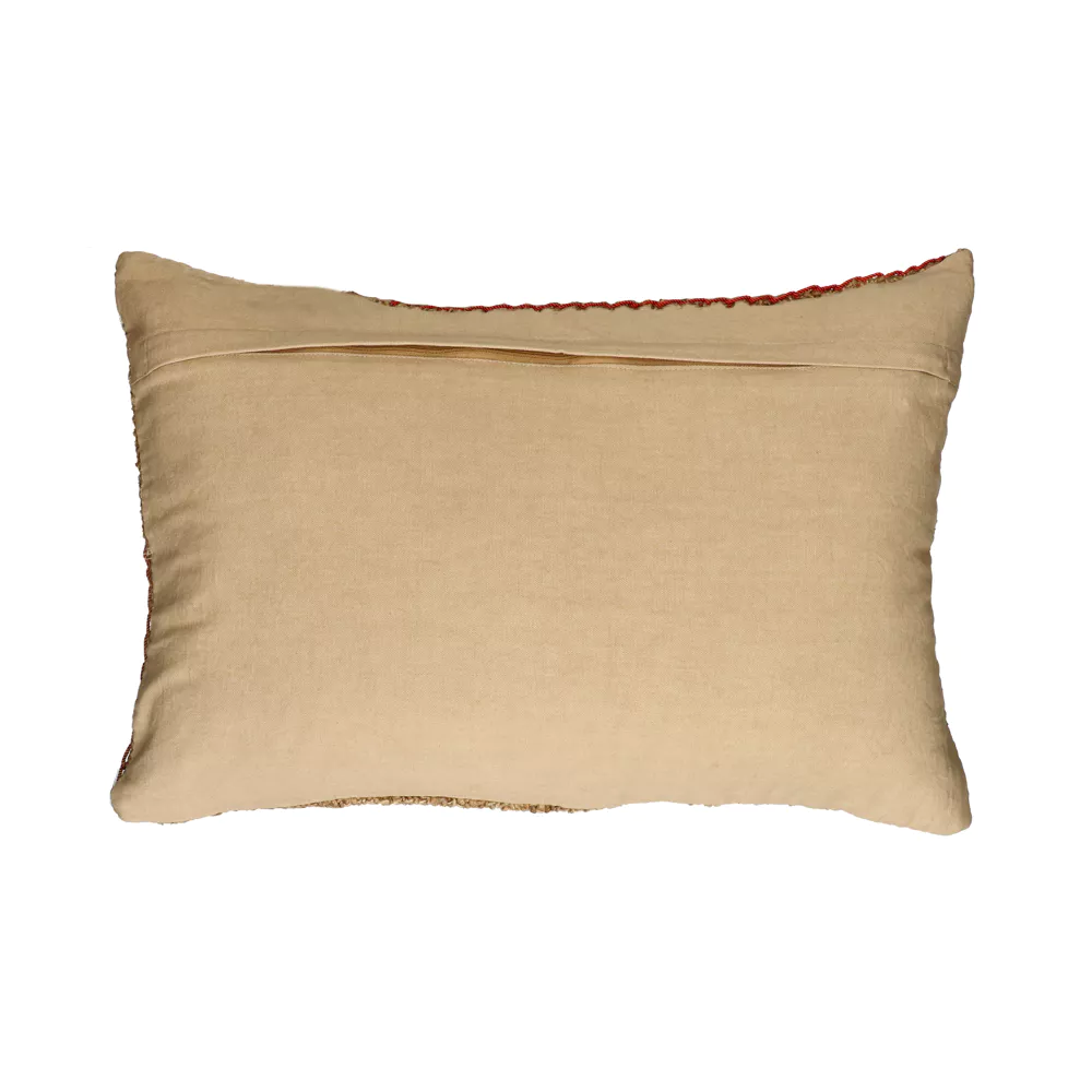 AYALA - coussin en coton & viscose - L 60 x P 40 cm - beige