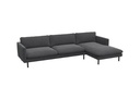BOLZANO - Canapé 3,5 places avec méridienne angle à droite L293 x 165 x H60.5 cm