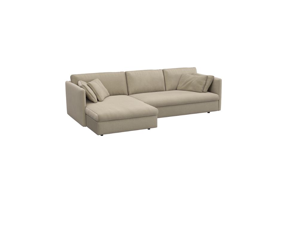 LOVANE - Canapé 2 places avec méridienne angle à droite L255.5x182.5xH81 cm