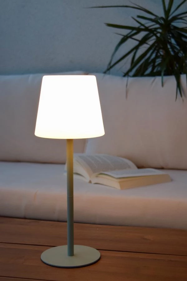 TYON - Lampe de table Rechargeable Intérieur/Extérieur - Batterie/Piles - LED Dim. - IP65