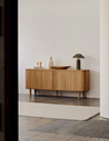 MAILEN - Buffet 2 portes en placage de frêne avec finition naturelle - 180 x 75 cm