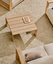 AMBRA - Table basse en bois d'acacia avec finition claire - 82,5 x 82,5 cm