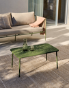 ZIVIA - Table basse d'extérieur vert en acier galvanisé vert - 90 x 50 cm