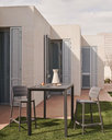 CULIP - Table de jardin en aluminium finition gris - 150 x 77 cm
