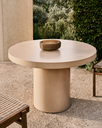 AIGUABLAVA - Table ronde en ciment - Ø 120 cm