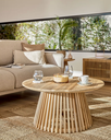 JEANETTE - Table basse en teck -  Ø 80 cm