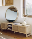ALUM - Miroir rond bois de mindi - Ø 100 cm