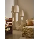 EIVISSA - lampadaire - papier mâché / coton - L 70 x W 35 x H 170 cm - beige