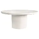 PIASTRO - Table - enduit à la chaux - DIA 150 x H 68 cm - blanc cassé