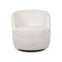 Walter - Fauteuil pivotant blanc - L65 x P77 x H69