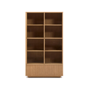 HELVINE - Vitrine en placage de chêne et verre trempé - 100 x 174