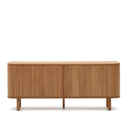 MAILEN - Buffet 2 portes en placage de frêne avec finition naturelle - 180 x 75 cm