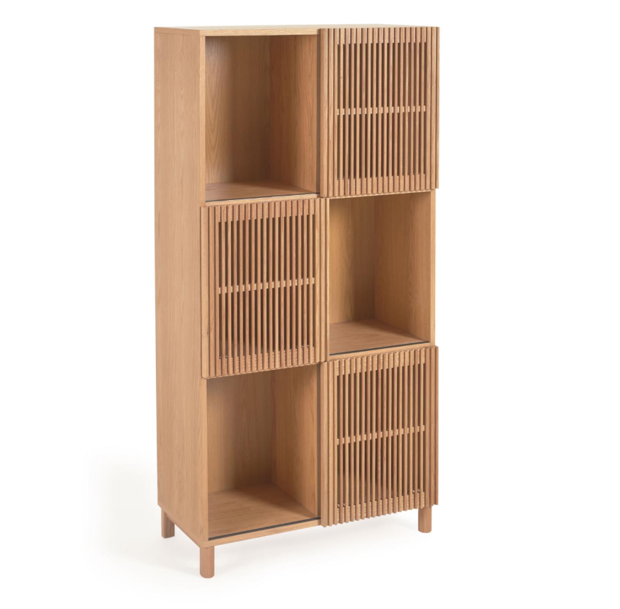 BEYLA - Étagère en bois et placage de chêne 84,5 x 170 cm
