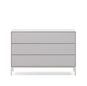 VEDRANA - Commode 3 tiroirs laqué blanc - 110 x 75 cm