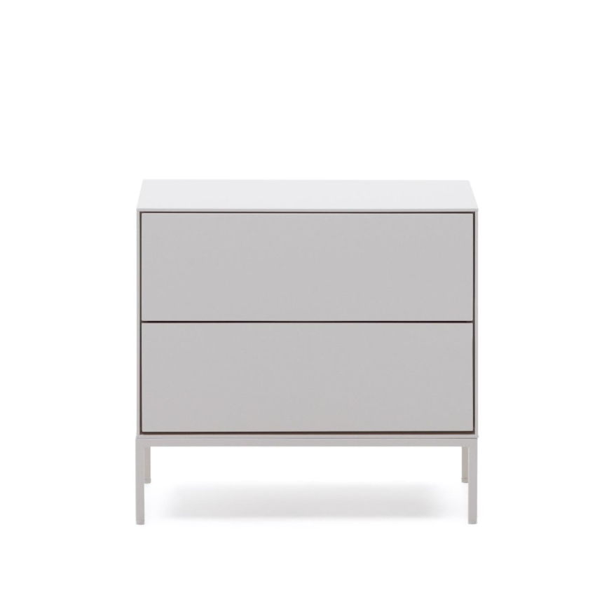VEDRANA - Table de chevet 2 tiroirs - 60 x 55 cm