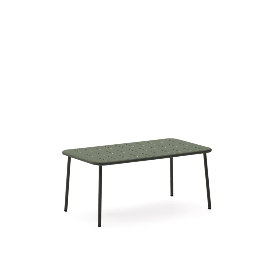 ZIVIA - Table basse d'extérieur vert en acier galvanisé vert - 90 x 50 cm