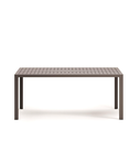 CULIP - Table de jardin en aluminium finition marron - 180 x 90 cm