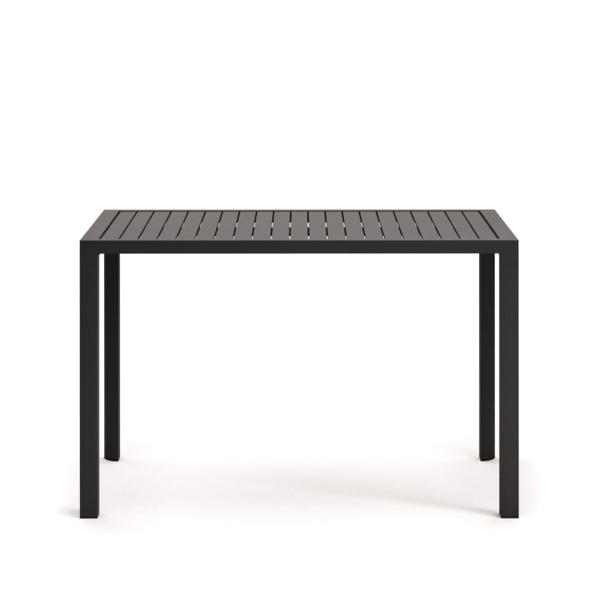 CULIP - Table de jardin en aluminium finition grise - 150 x 77 cm