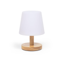 AMBAR - Lampe de table en polyéthylène et bois