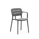 MORELLA - Chaise de jardin en plastique gris 