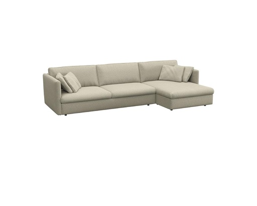 LOVANE - Canapé 3 places avec méridienne angle à gauche L322.5 x 182.5 x H81 cm 