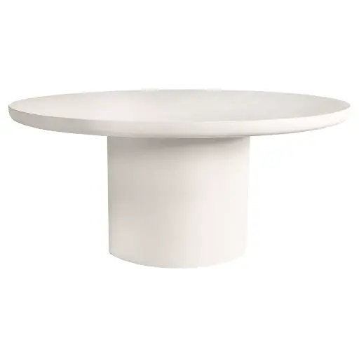 [40592-OWH-15] PIASTRO - Table - enduit à la chaux - DIA 150 x H 68 cm - blanc cassé
