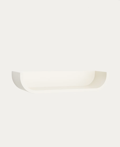 [M0700007MM05] SALAYA - Étagère en contreplaqué de frêne avec finition laquée beige - 60 x 12 cm