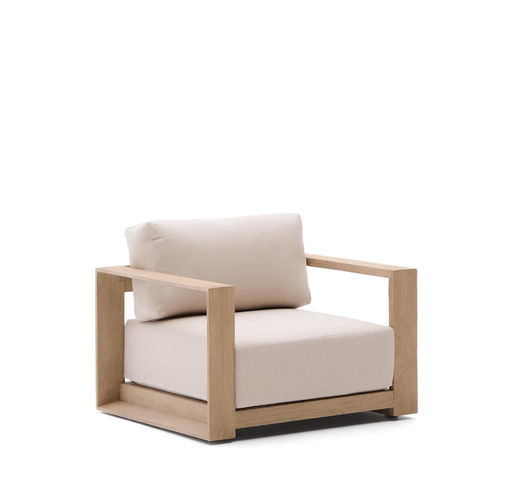[S00047MA87] AMBRA - Fauteuil en bois d'acacia avec finition claire - 99 x 85 x 59 cm