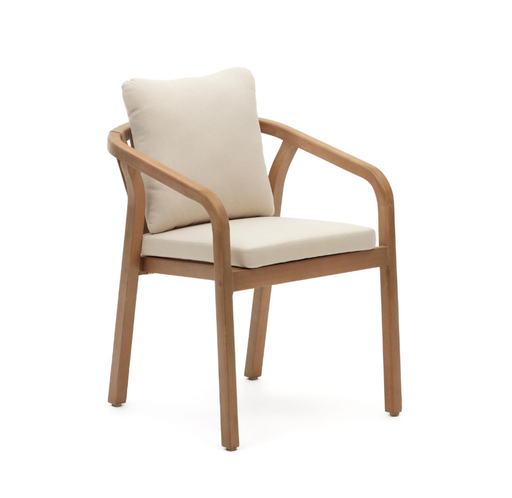 [J0600049JJ12] MALARET - Chaise en bois d'eucalyptus et corde beige