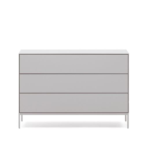 [M0400022LL05] VEDRANA - Commode 3 tiroirs laqué blanc - 110 x 75 cm