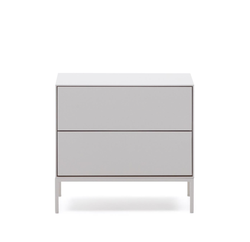 VEDRANA - Table de chevet 2 tiroirs - 60 x 55 cm