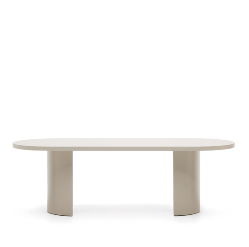 [T0100060LL05] NEALY - Table laqué écrue - 240 x 100 cm