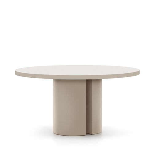 [T0300050LL05] NEALY - Table ronde en laqué écrue - Ø 150 cm