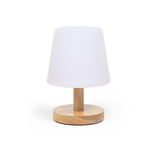 [LH0444M46] AMBAR - Lampe de table en polyéthylène et bois